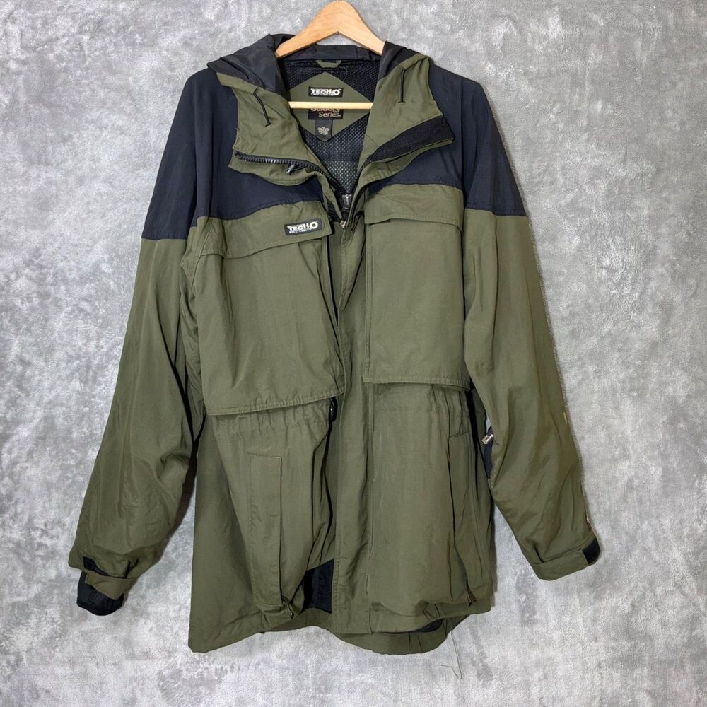 Guide Series TecH2O Waterproof Jacket XL Green Technical Shell Gorpcore Hiking